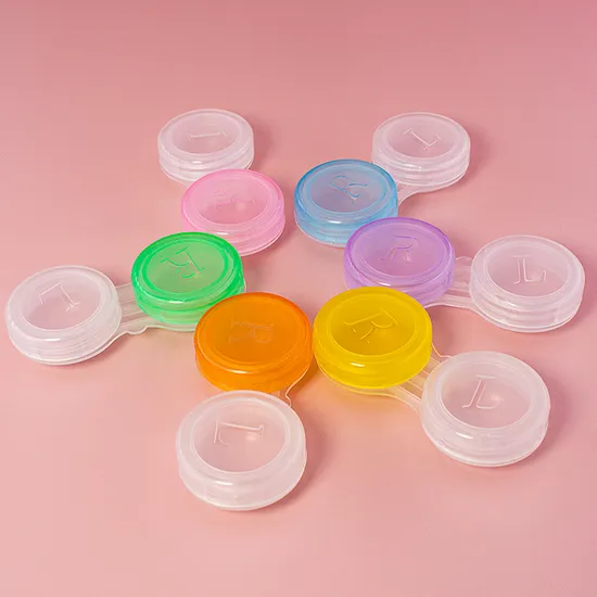 New Designed Colorful Contact Lens Display Box Cheap Potable Contact Lenses Case